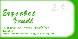 erzsebet vendl business card